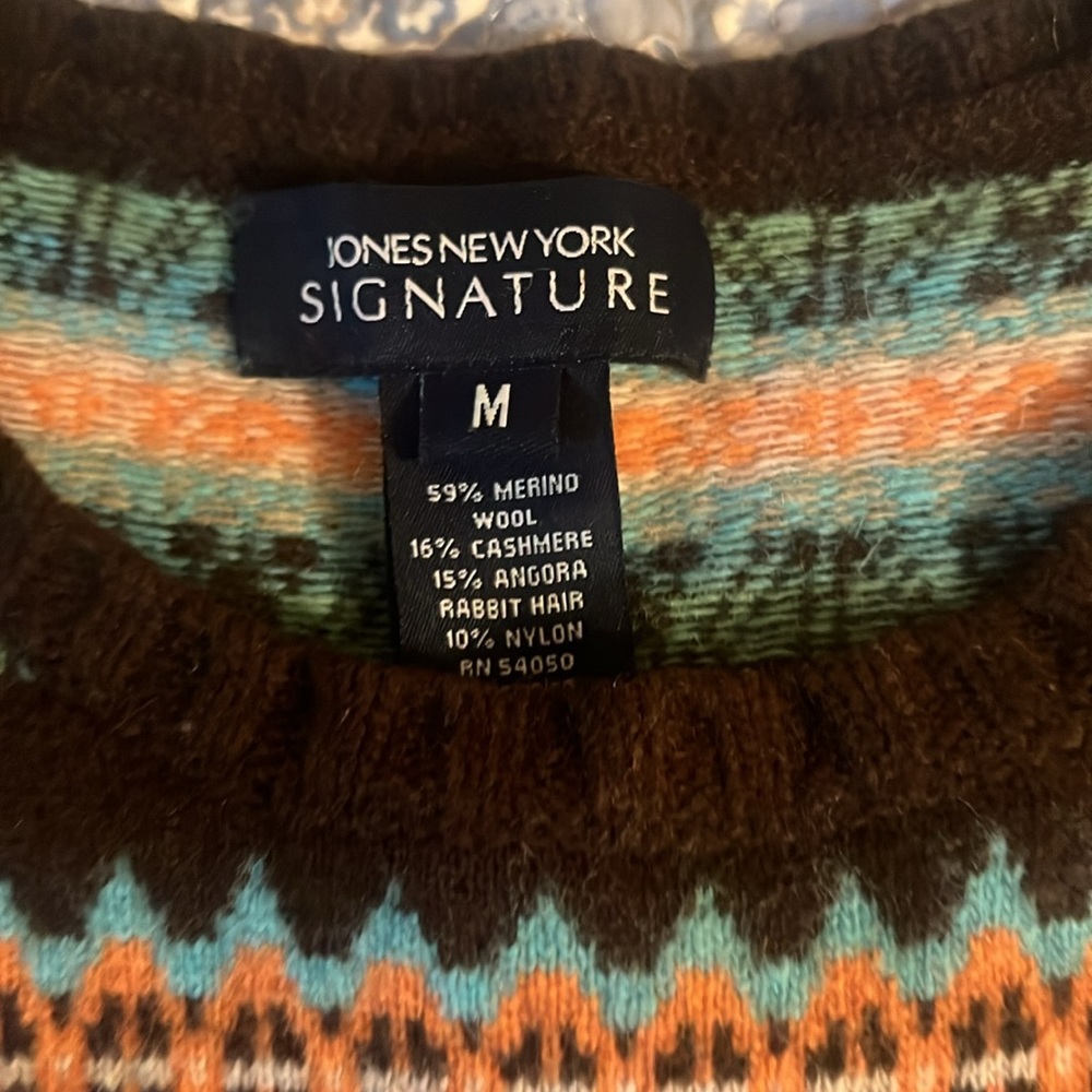 2 Piece:  Jones New York Sweater with Matching turtleneck    Size Medium - Picture 2 of 4
